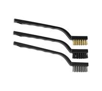 Parliky Brosse de Nettoyage Aquarium 3 Pièces, Grattoir Algues Métal Compact, Manche Long Ergonomique pour Entretien Réservoir Poisson, Accessoire Nettoyage Quotidien Aquarium