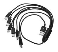 Parliky Câble USB Multi Chargeur avec Ports Type-c Câble de Recharge Multiple pour Voiture Maison et Bureau Charge Rapide