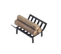 Parliky Cadre Métallique pour Bûches de Accessoire Miniature pour Maison de Poupée Modèle DIY pour Scène Extérieure et Salon Décoration de Jardin Noire