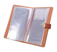 Parliky Carnet Porte-chèques en Cuir Pu avec Serrure à Combinaison, Organiseur Bureau pour 48 Chèques et 24 Cartes, Dossier Verrouillable pour Reçus et Bordereaux de Dépôt, Rangement