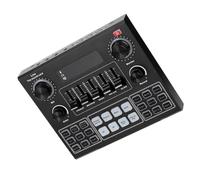 Parliky Carte Audio Portable avec Modificateur de Voix et Effets Spéciaux Compatible PC et Mobile Double Connexion sans Fil Stable pour Streaming et Jeux Couleur Couleur Aléatoire