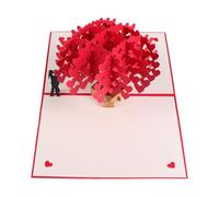 Parliky Carte de Vœux 3d Pop-up Saint-valentin, Carte D’amour Romantique en Papier Coloré, 1 Pièce pour Exprimer Vos Sentiments et Offrir un Présent Original