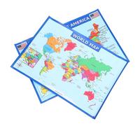 Parliky Carte Murale de L'amérique Monde en Papier UV pour Apprentissage Précoce Géographie, Décoration Simple pour Chambres D'adolescents et Salles de Classe