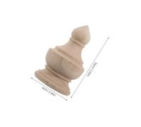 Parliky Carved Solid Wood Finial Unfinished Decorative Bedpost Topper For Staircase Baluster Diy Home Ornament