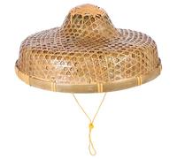 Parliky Chapeau en Bambou Tissé à la Main Chapeau Anti-Pluie et Protection Solaire Unisexe Taille 365 CM Corde pour Jardinage Randonnée et Activités en Extérieur