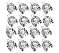 Parliky Charme et breloque porte-clés 20 pièces style vintage en alliage argenté pour fabrication de bijoux DIY et accessoires clés