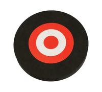 Parliky Cible de Tir à L’Arc Mobile en Eva Étanche, Résistante à L’Usure, 1 Pièce Noire 4 Anneaux Score, Accessoire Pratique pour Entraînement Extérieur et Tir à L’Arc en Plein Air