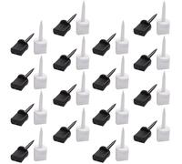 Parliky Clous de Tir à l'arc en Nylon 54 CM Noir et Blanc Lot de 30 Goupilles Fixes pour Fixation de Cibles de Tir Extérieur Accessoires Légers et Solide