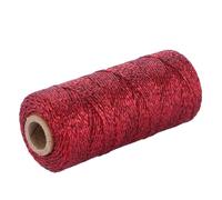 Parliky Corde Décorative à Nouer Soi-Même en Fil de Coton Rouge 100 M X 1 MM 3 Brins pour Décoration de Fête Loisirs Créatifs et Emballage Présent