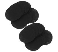 Parliky Coussin de Base de Pot Rond 20 Pièces en Non-tissé Noir
