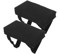 Parliky Coussins de Protection pour Machine à Squats et Presse à Jambes, Paire Noire en Caoutchouc Haute Densité avec Sangles de Squat Réglables et Base Antidérapante, Accessoires