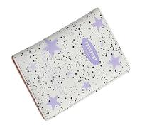 Parliky Couverture De Passeport PU avec Rangement pour Billets Et Cartes Pochette à Plusieurs Emplacements Design Étudiant avec Motifs Étoilés