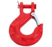 Parliky Crochet de Treuil 3/8 en Acier de Sécurité Rouge, Crochet de Remorquage Robuste pour Véhicules Tout-Usage, Remorques et Bateaux, Pivot Intégré, Accessoire de Remorquage Polyvalent