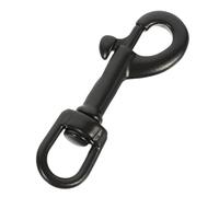 Parliky Crochet Pivotant Acier Inoxydable Noir Mousqueton Rotatif Anti-emmêlement pour Laisses Chiens Porte-clés et Activités Extérieures