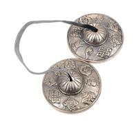 Parliky Cymbales Tibétaines Cuivre Pur pour Méditation Bouddhiste Cloche de Percussion et Longue Résonance Compactes et Légères pour Yoga et Cérémonies Religieuses