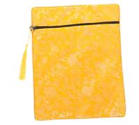 Parliky de Rangement pour Bouddhistes Jaune Dragon Pochette Tissu Robuste pour Textes Sacrés Documents Bijoux et Accessoires de Prière de Transport Pratique