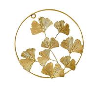 Parliky Décoration Murale Feuille Dorée Suspendu Ornement Artificiel Art Mural Métal pour Salon Maison Jardin Facile à Accrocher Décor de Feuilles