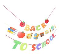 Parliky Décorations scolaires décor scolaire bannière de bienvenue en classe guirlande pour drapeau alphabétique fanions bannière drapeaux alphabet guirlande papier