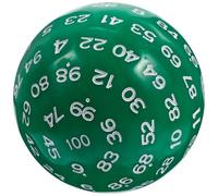 Parliky Dés de Jeu à 100 Faces en Acrylique Vert, Dé Numérique Multi-facettes Léger et Portable, Accessoire pour Jeux de Société, Jeux de Rôle et Collection, 1 Pièce