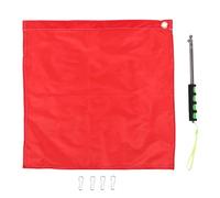 Parliky Drapeau Entraînement Équestre avec Mât Télescopique Léger Résistant Au Vent pour Arbitres de Compétition et Assistants de Formation