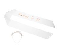Parliky Écharpe de Maternité Rose Doré avec Bandeau Chic pour Futures Mamans Accessoire Léger et Confortable pour Shower et Fête Prénatale