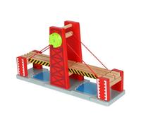 Parliky Elevated Wooden Drawbridge Train Track Set Compatible with Model Toys Railway Bridge for Creative Play and Skill Development