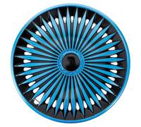 Parliky Enjoliveur De Moyeu Automobile 13 Pouces Bleu Noir Facile À Installer Compatible Plupart des Voitures DÉCoration Jante AmÉLiore Look ExtÉRieur 1 Paquet