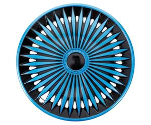 Parliky Enjoliveur De Moyeu Automobile 13 Pouces Bleu Noir Facile À Installer Compatible Plupart des Voitures DÉCoration Jante AmÉLiore Look ExtÉRieur 1 Paquet