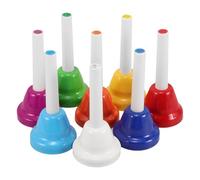 Parliky Ensemble 8 Cloches Musicales à Main Colorées pour Enfants Instruments de Percussion Éducatifs 8 Notes Métalliques pour Apprentissage Musical et Développement Sens du Rythme