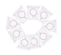 Parliky Ensemble de 20 Bracelets Chapelet en Plastique Rose avec Sachets Présents en Organza, Confort Spirituel et Souvenir Significatif pour Mariages et Étapes Spirituelles