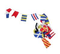 Parliky Ensemble de 40 Pavillons de Code Nautique des Navires en Tissu Solide, Drapeaux de Signalisation Internationale Multicolores, Bannière de Signalisation pour Navigation