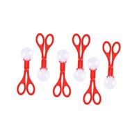 Parliky Ensemble de 6 Pinces de Sécurité pour Garçon et Filles 17,5 Cm Rouges, Ciseaux à Cuillère pour Attraper Insectes, Jouets D'extérieur Éducatifs pour Camping et Jeux en Plein Air