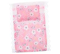 Parliky Ensemble de Literie Miniature pour Maison de Poupée Drap-Housse et Oreiller en Tissu Souple Kit D’Accessoires pour Mini-Lits Décoration Réaliste pour Lit Superposé Taille