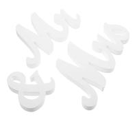 Parliky Ensemble de Panneaux « Mr Mrs » en Bois Blanc pour Mariage Centre de Table Romantique Décoration Rustique pour Fête pour Anniversaire Saint-Valentin et Réception