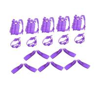 Parliky Équipement de Plongée pour Poupée 30 Cm 5 Kits Plastique Bouteille D'oxygène Masque de Plongée et Palmes Matériel de Sport Nautique pour Jeux et Collections
