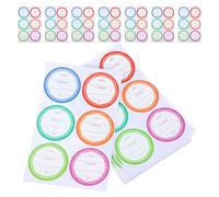 Parliky Étiquettes Autocollantes Imperméables Cuisine et Congélateur 80 Feuilles 6 Étiquettes par Feuille pour Bocaux Contenants Alimentaires et Garde-Manger Résistantes à L’Huile