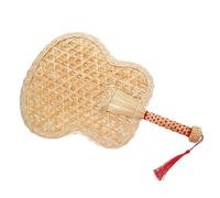 Parliky Éventail Artisanal Paille de Blé Tissée Ventilateur et Naturel pour Adultes Rafraîchissement été Décoration Intérieure et Plage