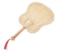 Parliky Éventail Tissé à Main Paille Naturel Grand Éventail Chinois Vintage Ventilateur Artisanal Rafraîchissant pour Accessoires été Décorations de Plage et