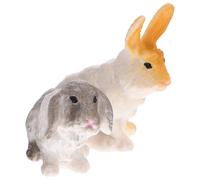 Parliky Figurine de Lapin en Plastique Réaliste Modèle de Lapin Décoratif pour Garçon et Filles Léger et Portable Éducatif Animalier Maison Table 1 Pièce