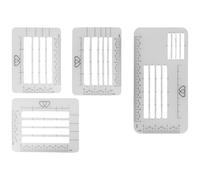 Parliky Gabarit D’adressage D’enveloppes 4 Pièces - Modèles de Lettrage pour Exercice D’écriture - Pochoir D’enveloppe en Plastique Multi-tailles - Guide Précis pour Calligraphie