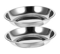 Parliky Gamelles en Acier Inoxydable pour Chats Et Chiens 20cm 2pcs Bol Résistant à l'usure pour Animaux De Compagnie Facile à Nettoyer Fournitures Pratiques pour Chats Et Chiens