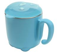 Parliky Gobelet Garçon Fille Inox avec Poignée Ergonomique Antidérapant Tasse Apprentissage Portable pour Garçon Fille Design Singe Bleu pour Usage Quotidien