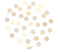 Parliky Guirlande de Papier 4M à Cercles Étoiles Cousus Miroir Paillettes Doré Clair Décoration Suspendue pour Mariage Fête Anniversaire Guirlande à Pois Ronds Scintillants pour Mur