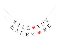 Parliky Guirlande en Papier « Veux-tu M’Épouser » pour Demande en Mariage Bannière Décorative Romantique Décoration Voiture et Fête Décoration Suspendue pour Mariage