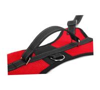 Parliky Harnais pour Chien Moyen et Grand Maille Rouge Confortable et Respirant avec Boucle à Détachement Rapide Contrôle Facile pour Promenade et Course