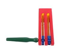 Parliky Instrument de Percussion Bois Crécelle Double Cliquet Sonore Éducatif pour Animation Sportive et Apprentissage Musical