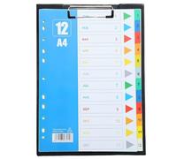Parliky Intercalaires A4 pour Classeur 11 Trous en Pp, Ensemble de 1 Set, Accessoire de Bureau Pratique pour Gestion Facile des Rapports et Cahiers en Milieu Scolaire ou Bureau