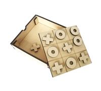 Parliky Jeu Bois Morpion Coffret Bois Compact Jeu de Stratégie Familial pour Garçon Fille et Adultes Éducatif pour Développer Observation Réflexion