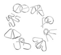 Parliky Jeu de Réflexion Métal 8 Pièces Casse-têtes Chinois Anciens, Puzzle Intellectuel Garçon et Filles et Adultes, Activités Éducatives pour Entraîner Cerveau et Résoudre Énigmes