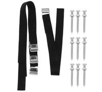 Parliky Kit 34 Pièces de Piquets Métalliques 58 Mm 4 Sangles Réglables pour Chaussures Aérateurs de Pelouse, Outil D'aération Jardin pour Ameublissement et Entretien du Gazon